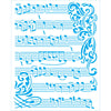 Stencil Musical 20x25cm para Pintura Decorativa e Artesanato Str-337 - Litoarte