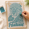 Stencil Pantanal 21x34cm para Pintura Decorativa e Artesanato St-479 - Litoarte