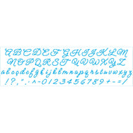 Stencil Estreito Numeros e Letras 8x28cm para Pintura Decorativa e Artesanato Ste-503 - Litoarte
