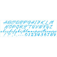 Stencil Estreito Numeros e Letras 1 8x28cm para Pintura Decorativa e Artesanato Ste-504 - Litoarte
