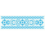 Stencil Estreito Arabescos 3 8x28cm para Pintura Decorativa e Artesanato Ste-497 - Litoarte