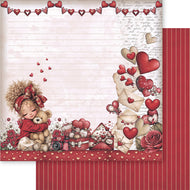 Papel para Scrapbook Dupla Face Amor 30,5x30,5cm para Scrapbook e Papelaria Criativa Sd-1431 - Litoarte