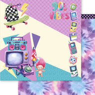 Papel para Scrapbook Dupla Face Anos 90 30,5x30,5cm para Scrapbook e Papelaria Criativa Sd-1422 - Litoarte
