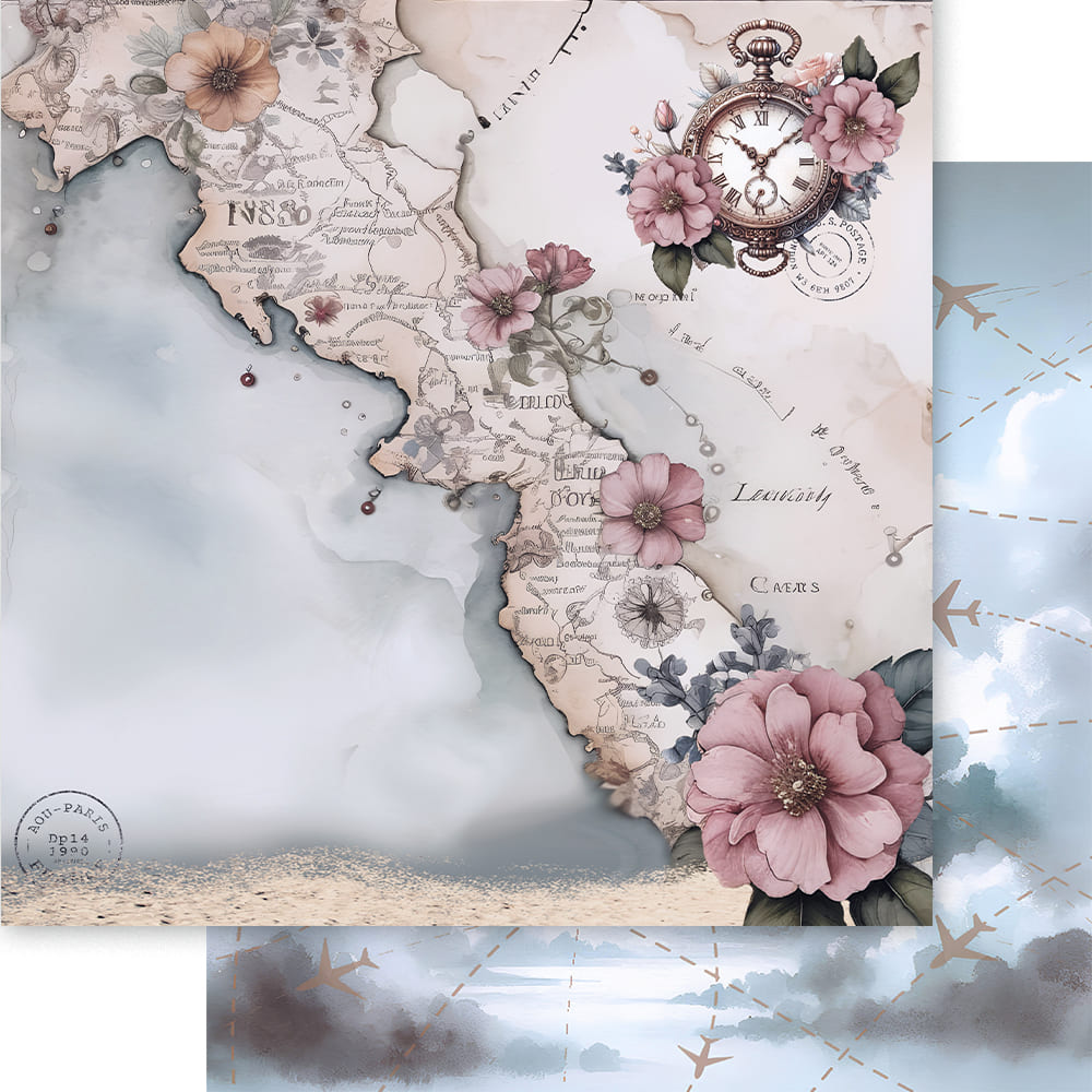 Papel para Scrapbook Dupla Face 90 S Vibes 30,5x30,5cm para Scrapbook e Papelaria Criativa Sd-1425 - Litoarte