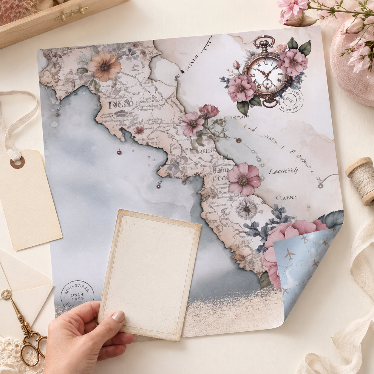 Papel para Scrapbook Dupla Face 90 S Vibes 30,5x30,5cm para Scrapbook e Papelaria Criativa Sd-1425 - Litoarte