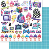 Papel para Scrapbook Dupla Face Tape Vibes 30,5x30,5cm para Scrapbook e Papelaria Criativa Sd-1423 - Litoarte