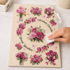 Transfer Espelhado Rosas Cor de Rosas 19,5x29,5cm para Artesanato e Decoração Teb-011 - Litoarte