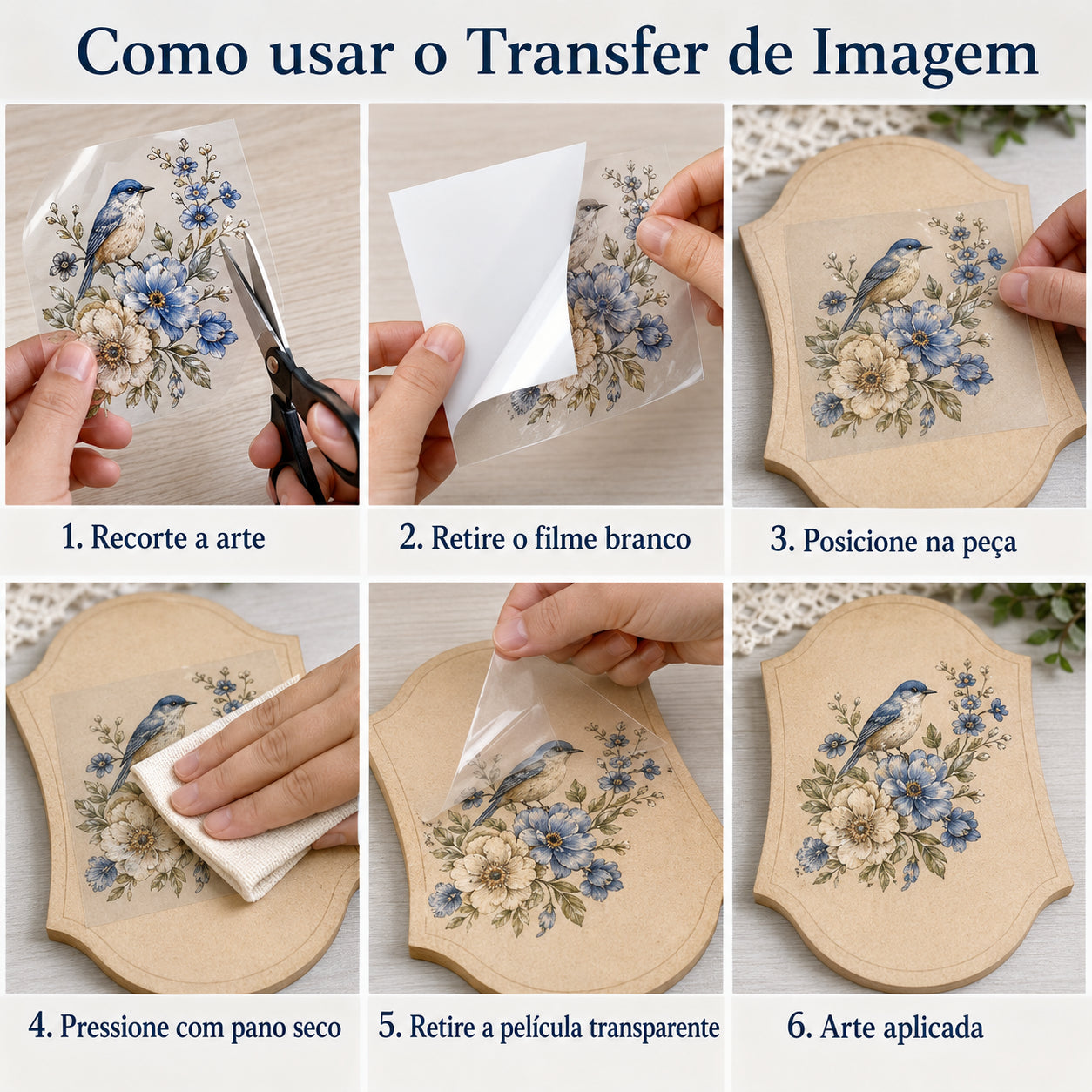 Transfer de Imagem Small Ursinhos 9,8x15cm para Artesanato e Decoração Tis-175 - Litoarte