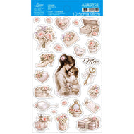 Adesivo com Recorte Dia das Maes 10,5x18cm para Artesanato e Scrapbook Adl3-077 - Litoarte