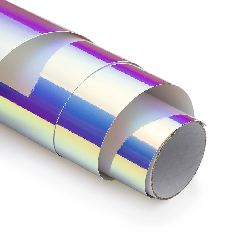 Adesivo Vinil Brilha no Escuro Azul Holográfico 30,5x61cm para Artesanato e Papelaria Criativa - Mimo