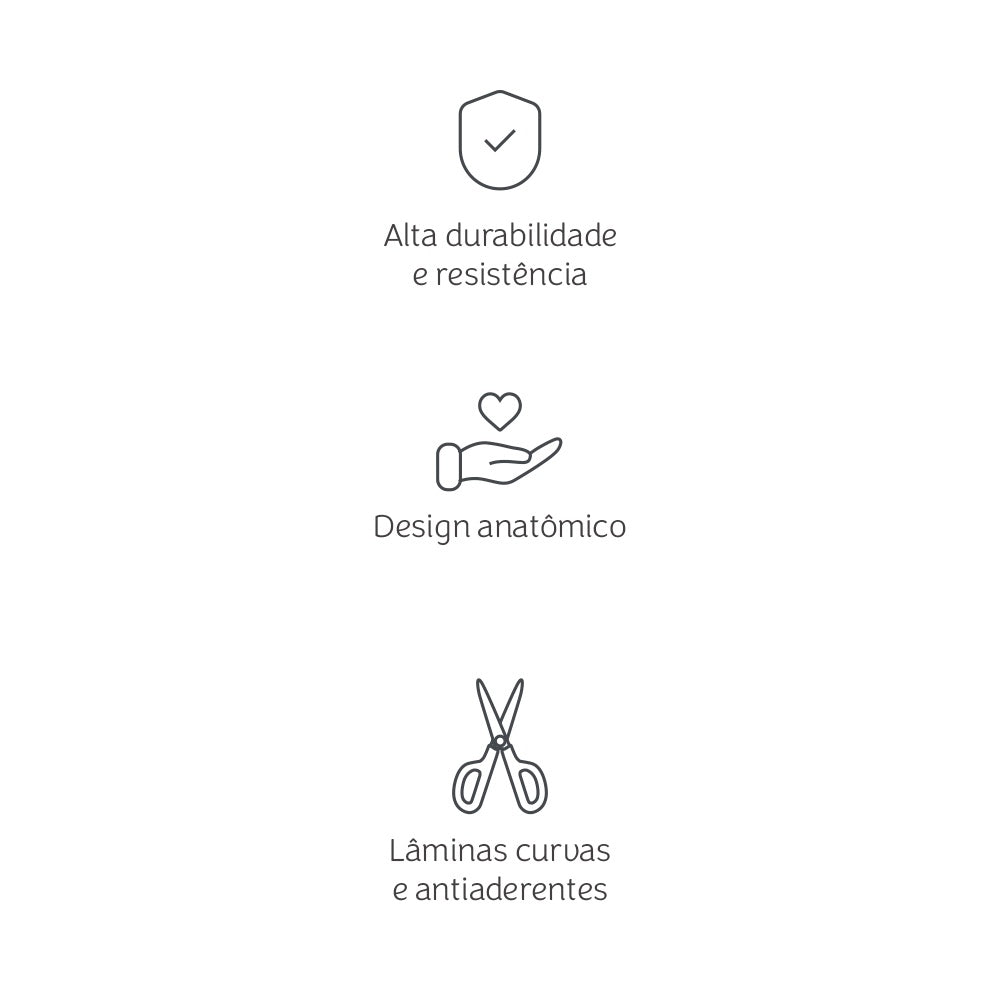 Tesoura Profissional 17,5cm para Artesanato e Papelaria Criativa - Mimo