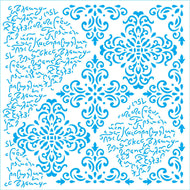 Stencil - Arabescos 10 20x20cm para Pintura Decorativa e Artesanato Stxx-371 - Litoarte