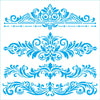 Stencil - Arabescos 3 20x20cm para Pintura Decorativa e Artesanato Stxx-364 - Litoarte