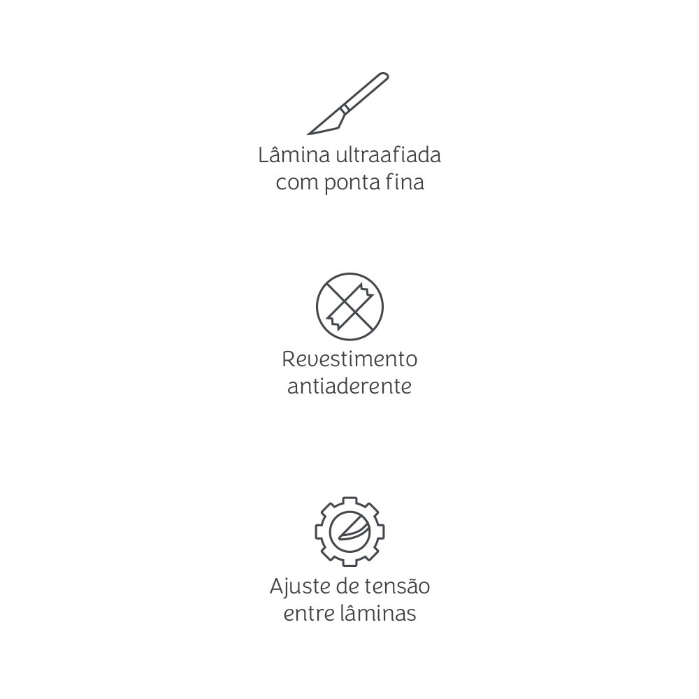 Tesoura de Precisão Premium Antiaderente 12,5cm para Scrapbook e Artesanato - Mimo