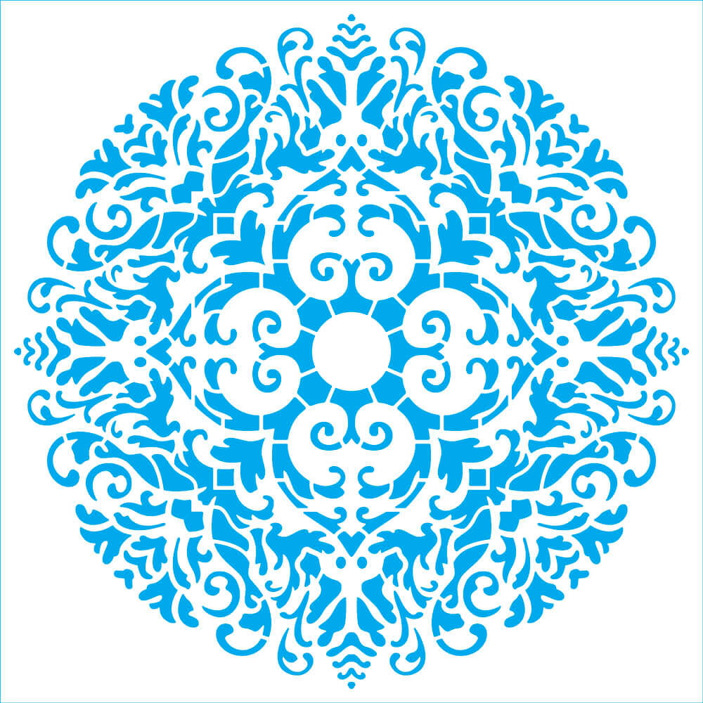 Stencil - Arabescos 7 20x20cm para Pintura Decorativa e Artesanato Stxx-368 - Litoarte