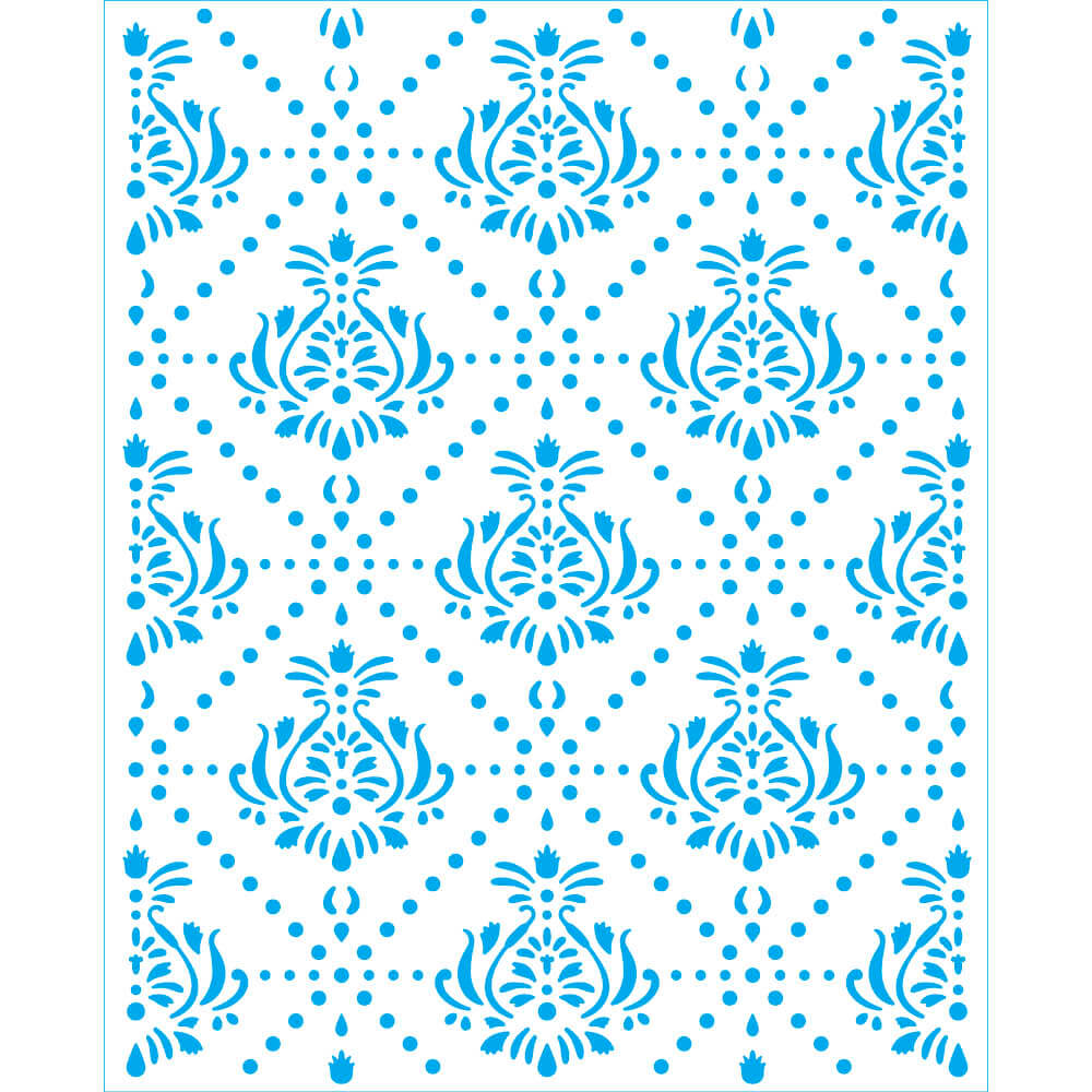 Stencil Médio Arabescos 17x21cm para Pintura Decorativa e Artesanato Stm-808 - Litoarte