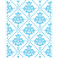 Stencil Médio Arabescos 17x21cm para Pintura Decorativa e Artesanato Stm-808 - Litoarte