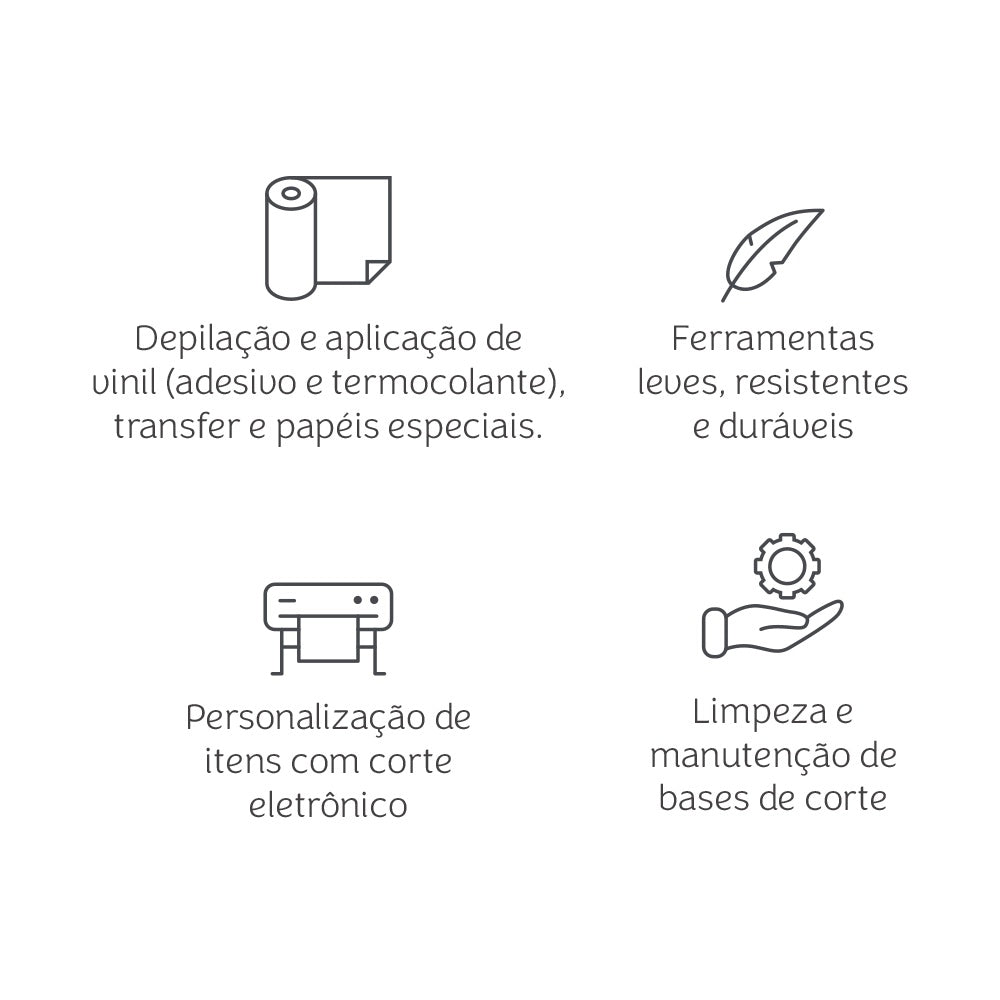 Estojo de Ferramentas com 5 Peças para Papelaria Personalizada e Artesanato - Mimo