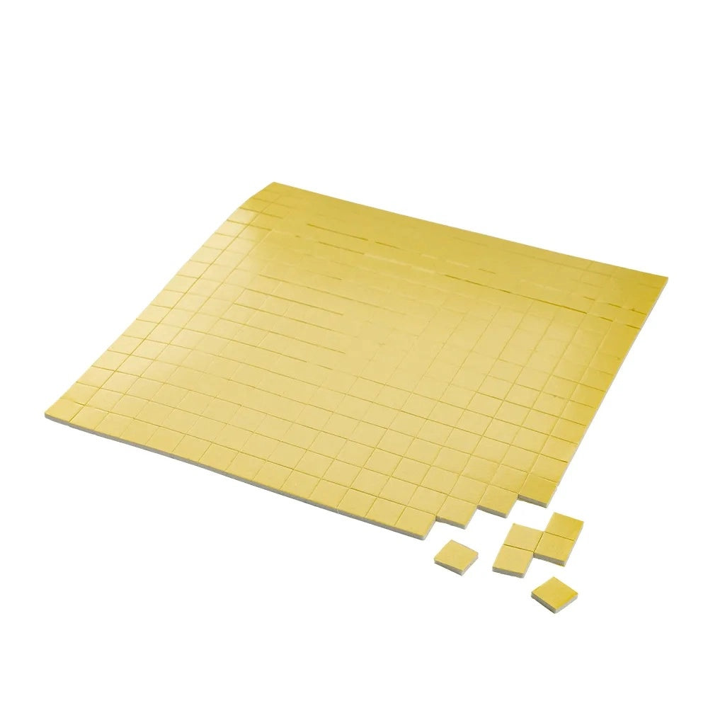 Fita Banana Adesiva Dupla Face Picotada 1x1cm com 1156 Peças para Scrapbook - Mimo