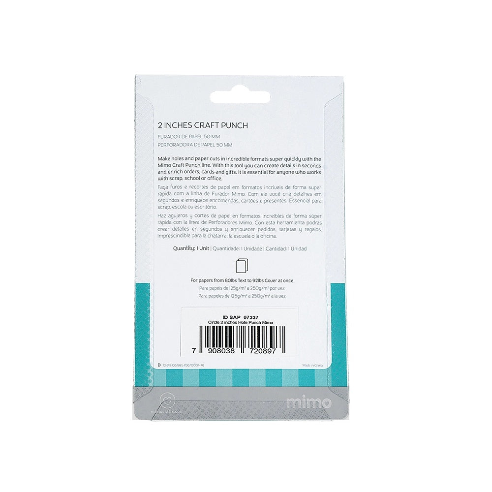 Furador de Papel Coração 50mm para Scrapbook e Artesanato - Mimo