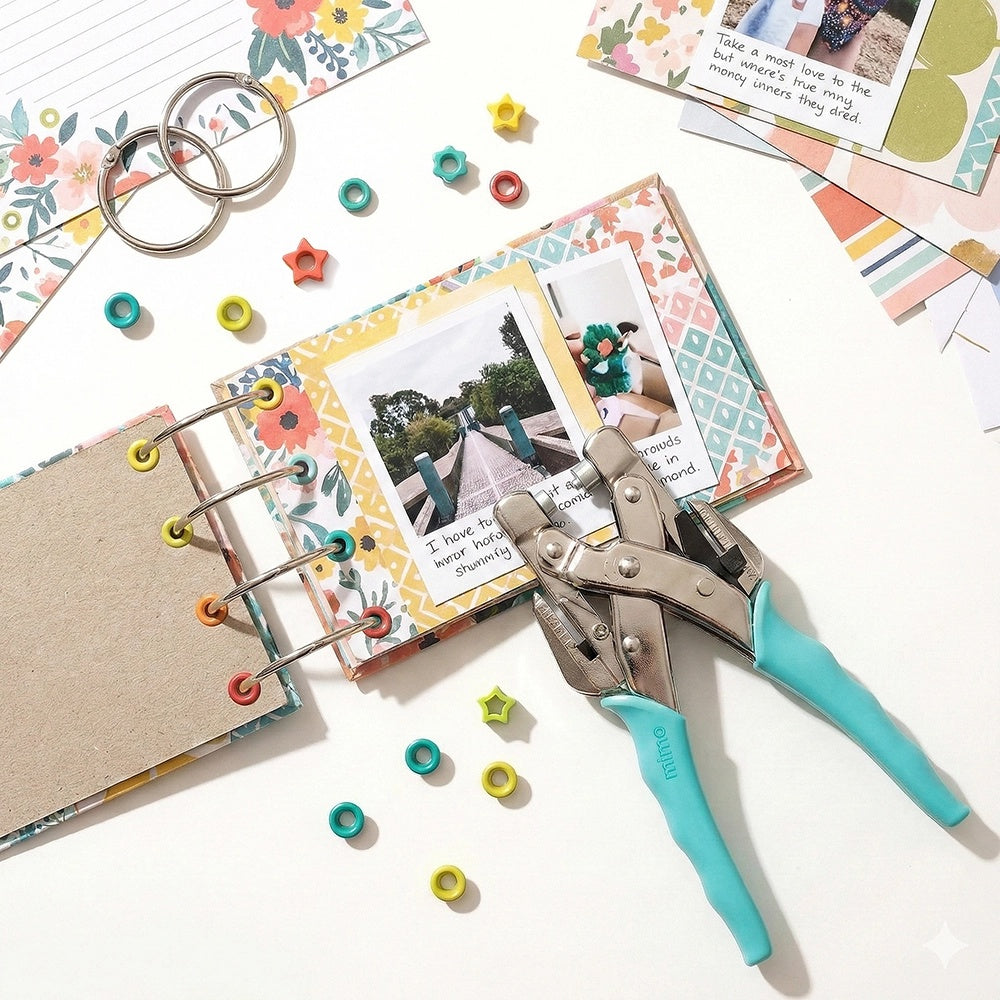 Alicate Aplicador de Ilhós e Rebites Creating 2 3 em 1 para Artesanato e Scrapbook - Mimo