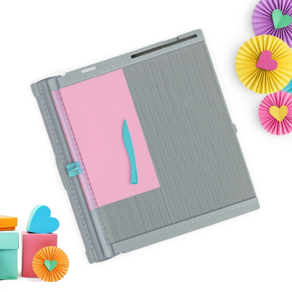 Base de Corte e Vinco com Trimmer 30x30cm para Scrapbook e Papelaria Criativa - Mimo
