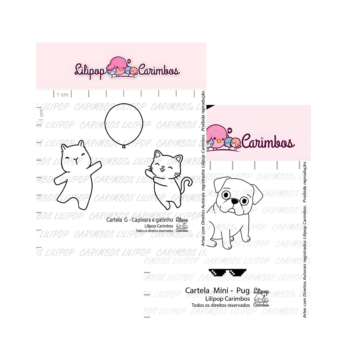 Carimbos de Animais Scrapbook Artesanato - Lilipop