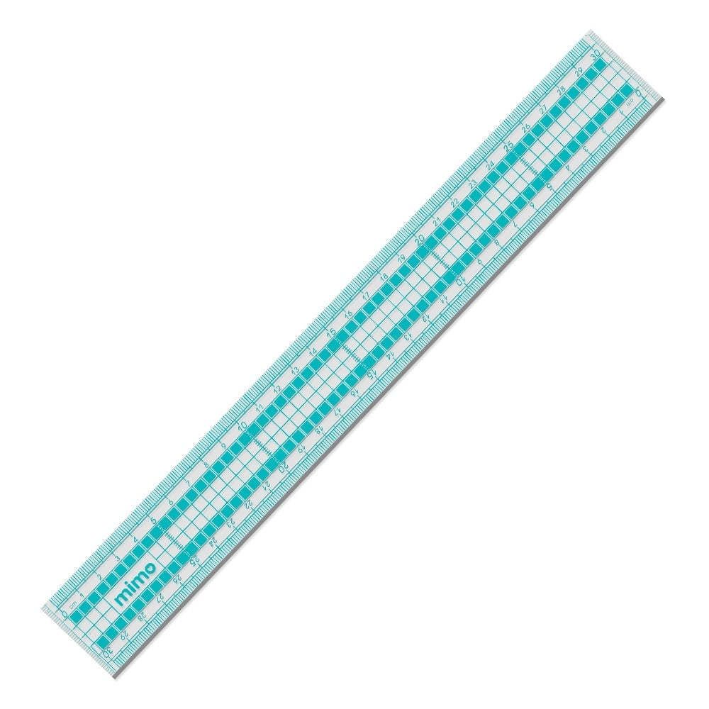 Régua Profissional para Corte 30x4cm para Artesanato e Papelaria Criativa - Mimo