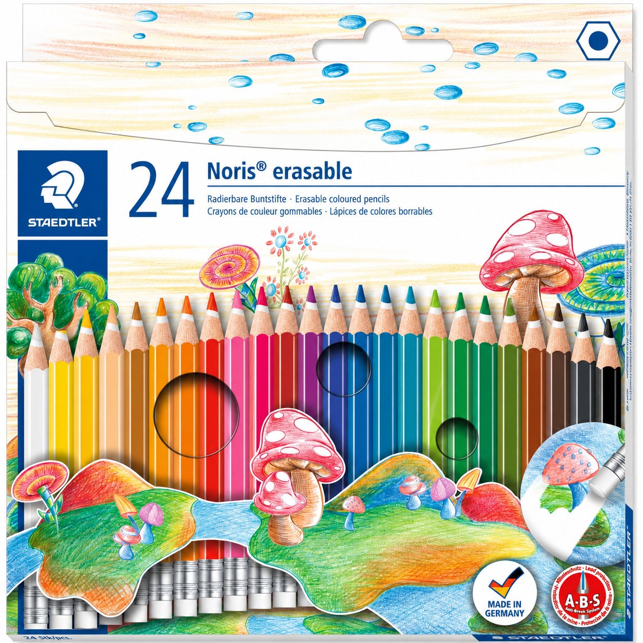 Estojo Lápis de Cor Apagável Noris com 24 Cores - Staedtler