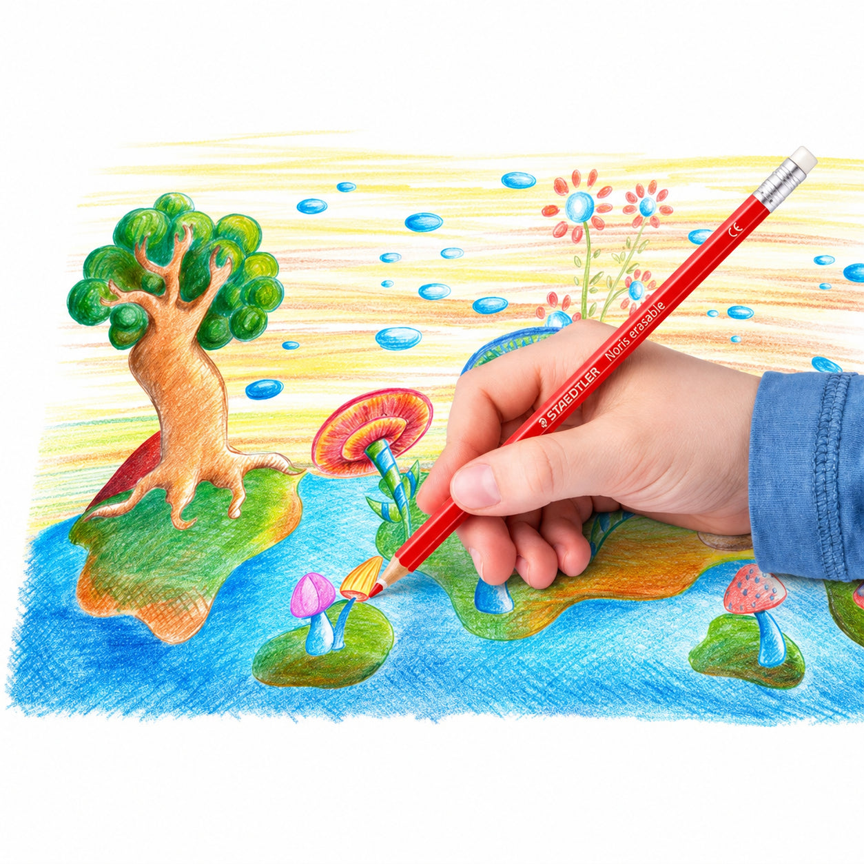 Estojo Lápis de Cor Apagável Noris com 24 Cores - Staedtler