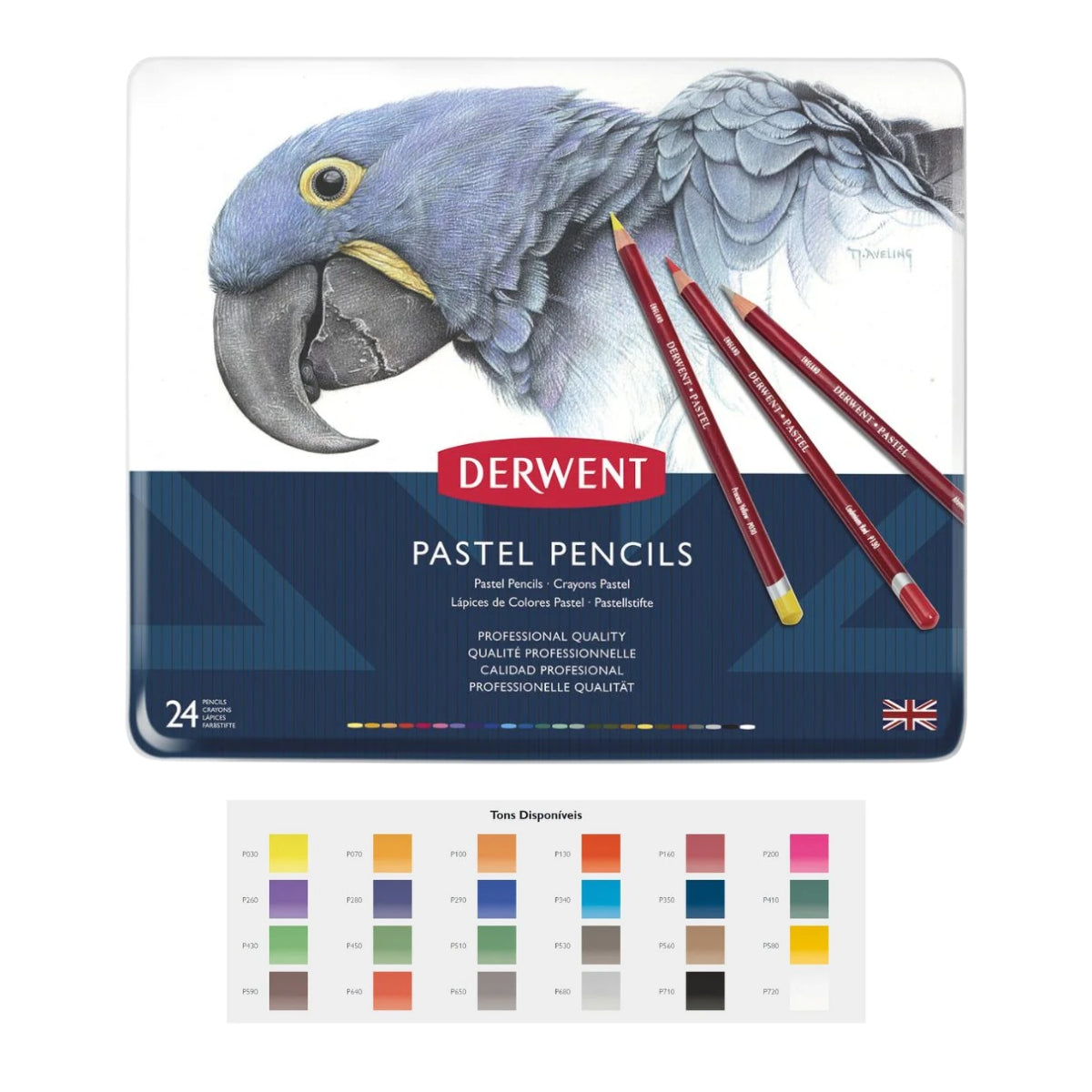 Estojo Lápis Pastel Aquarelável Macio - Derwent