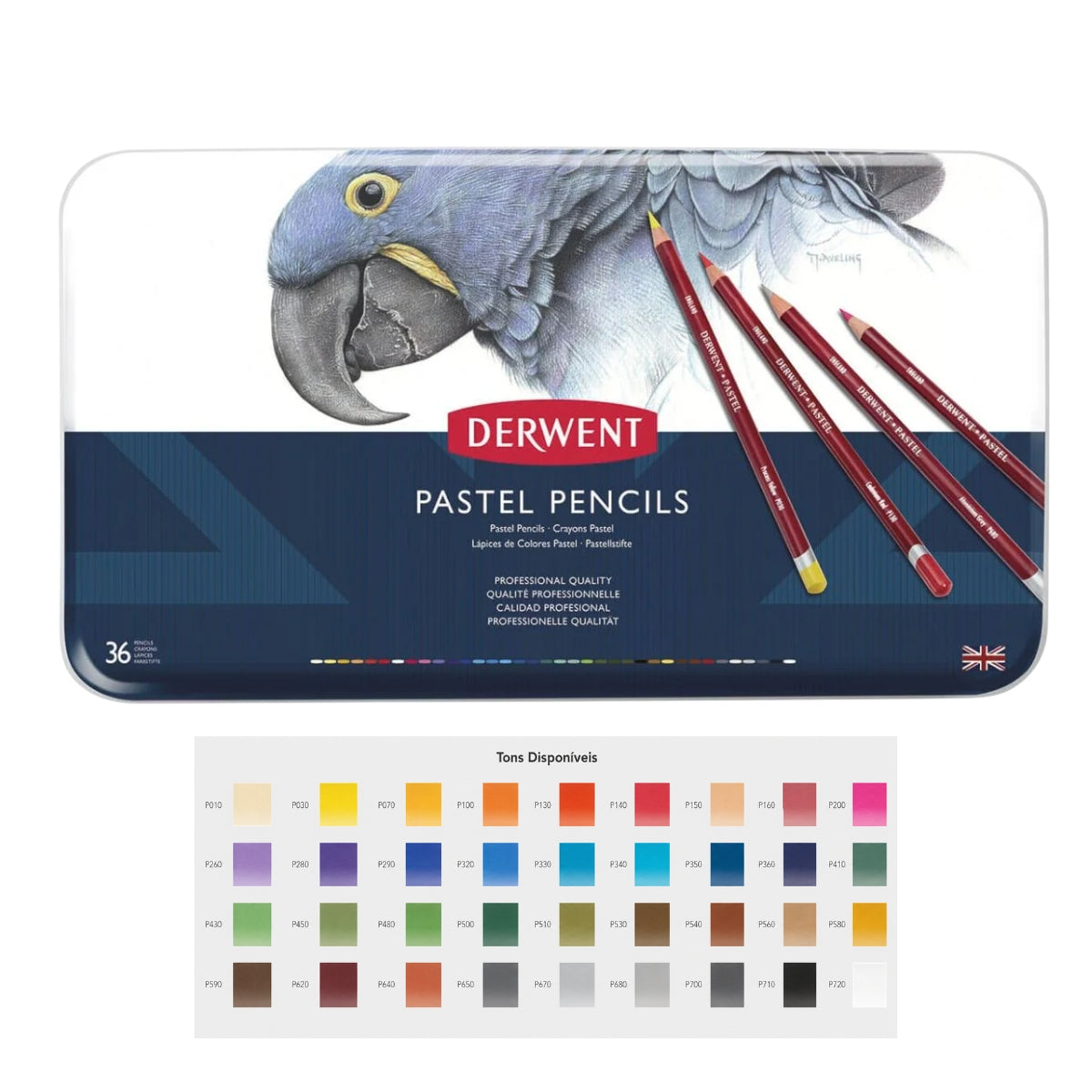 Estojo Lápis Pastel Aquarelável Macio - Derwent