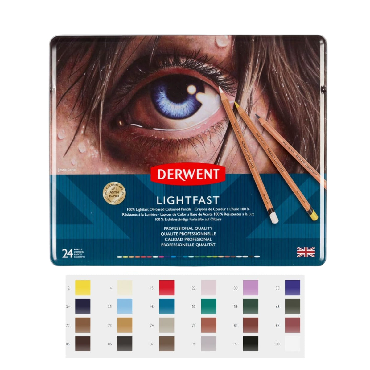 Estojo Lápis de Cor Permanente Lightfast - Derwent