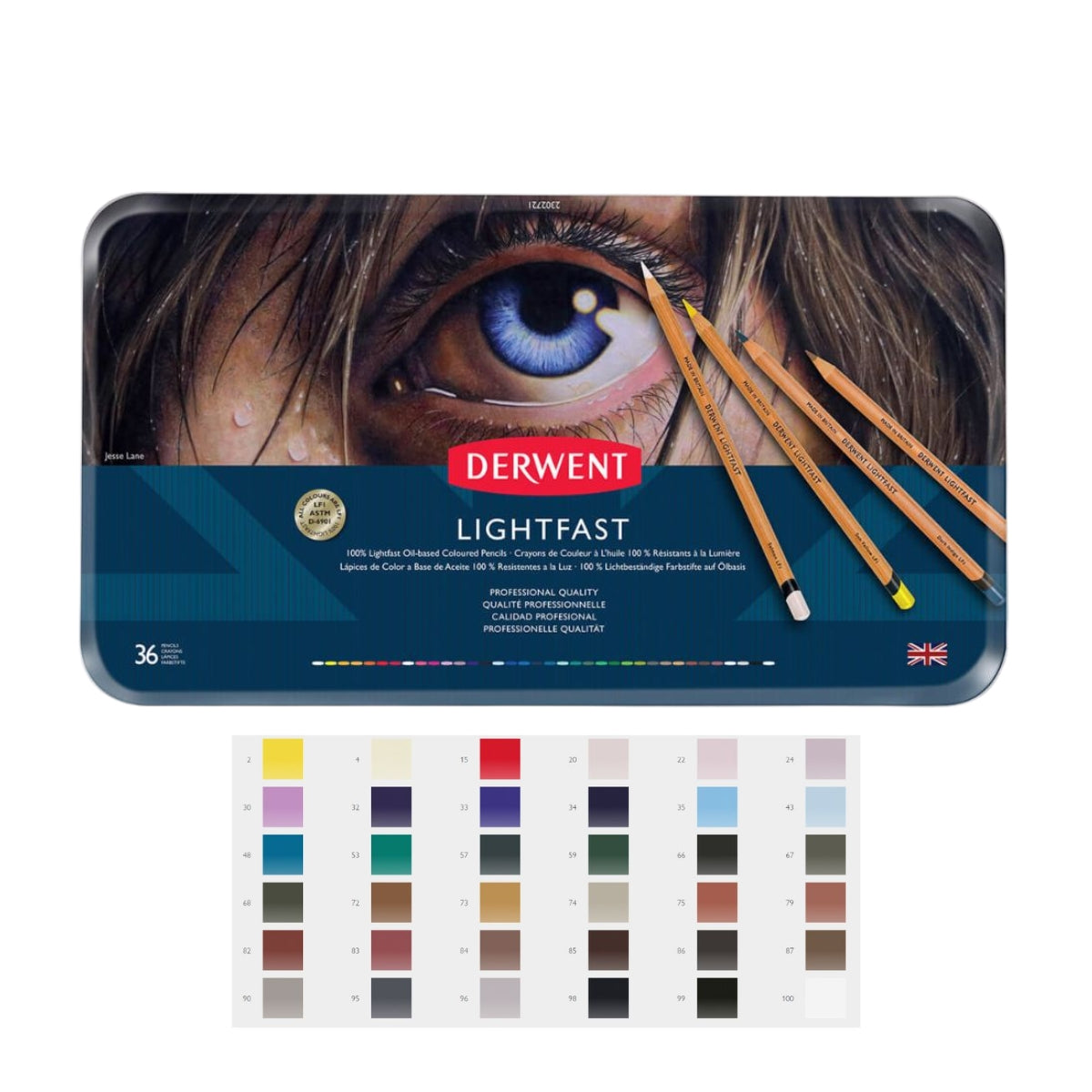 Estojo Lápis de Cor Permanente Lightfast - Derwent