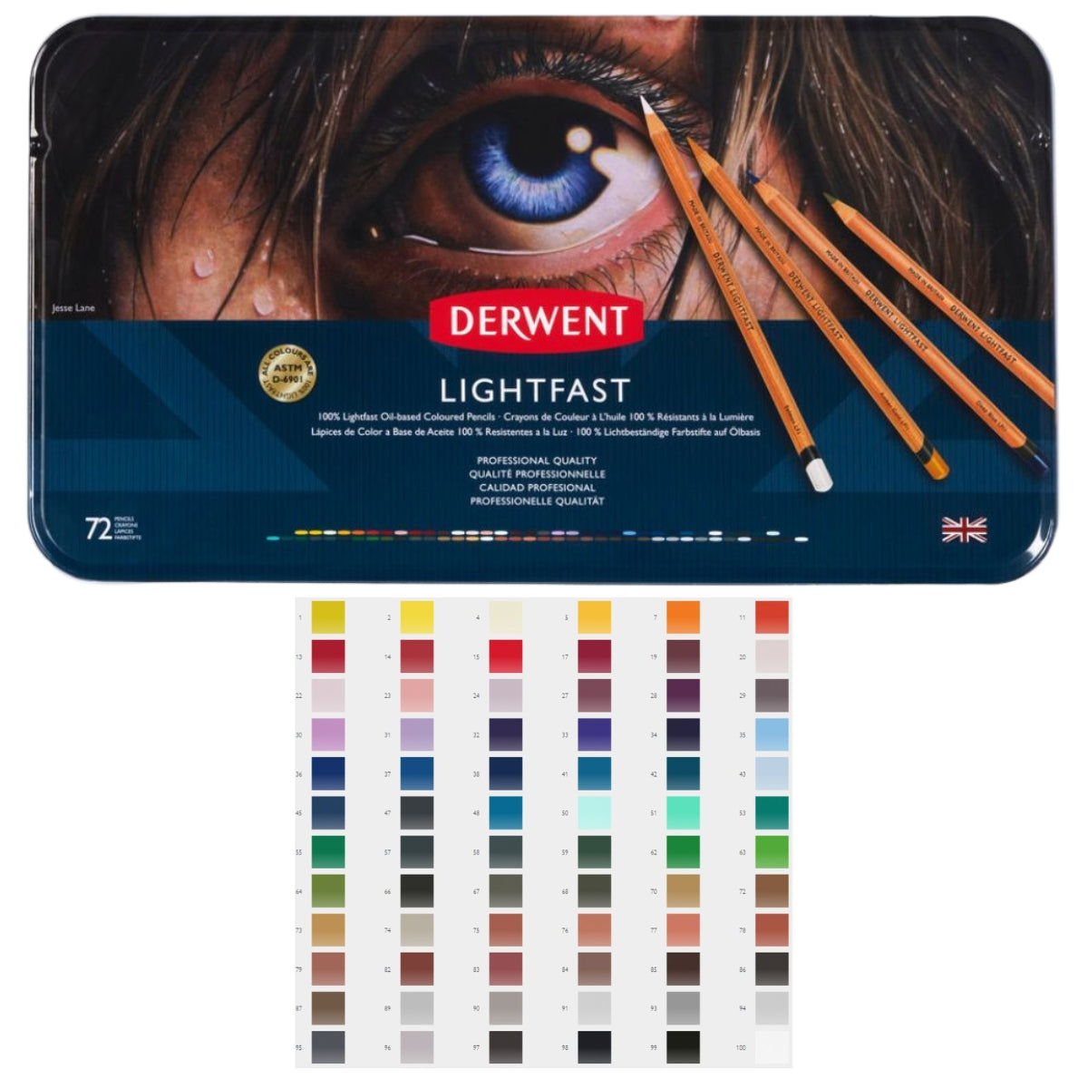 Estojo Lápis de Cor Permanente Lightfast - Derwent