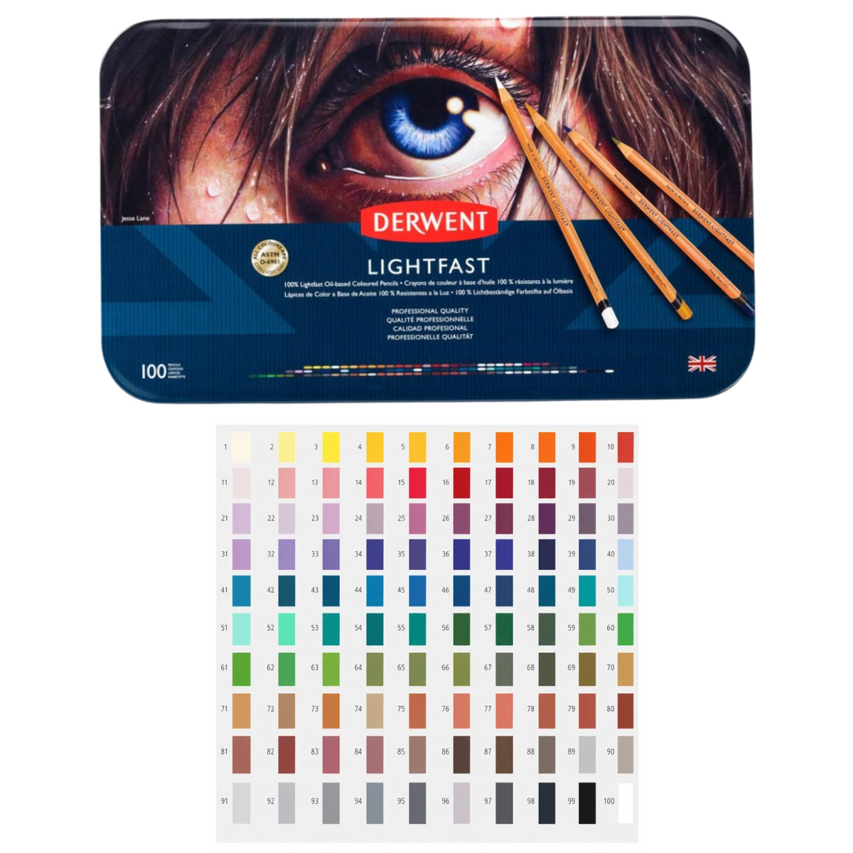 Estojo Lápis de Cor Permanente Lightfast - Derwent