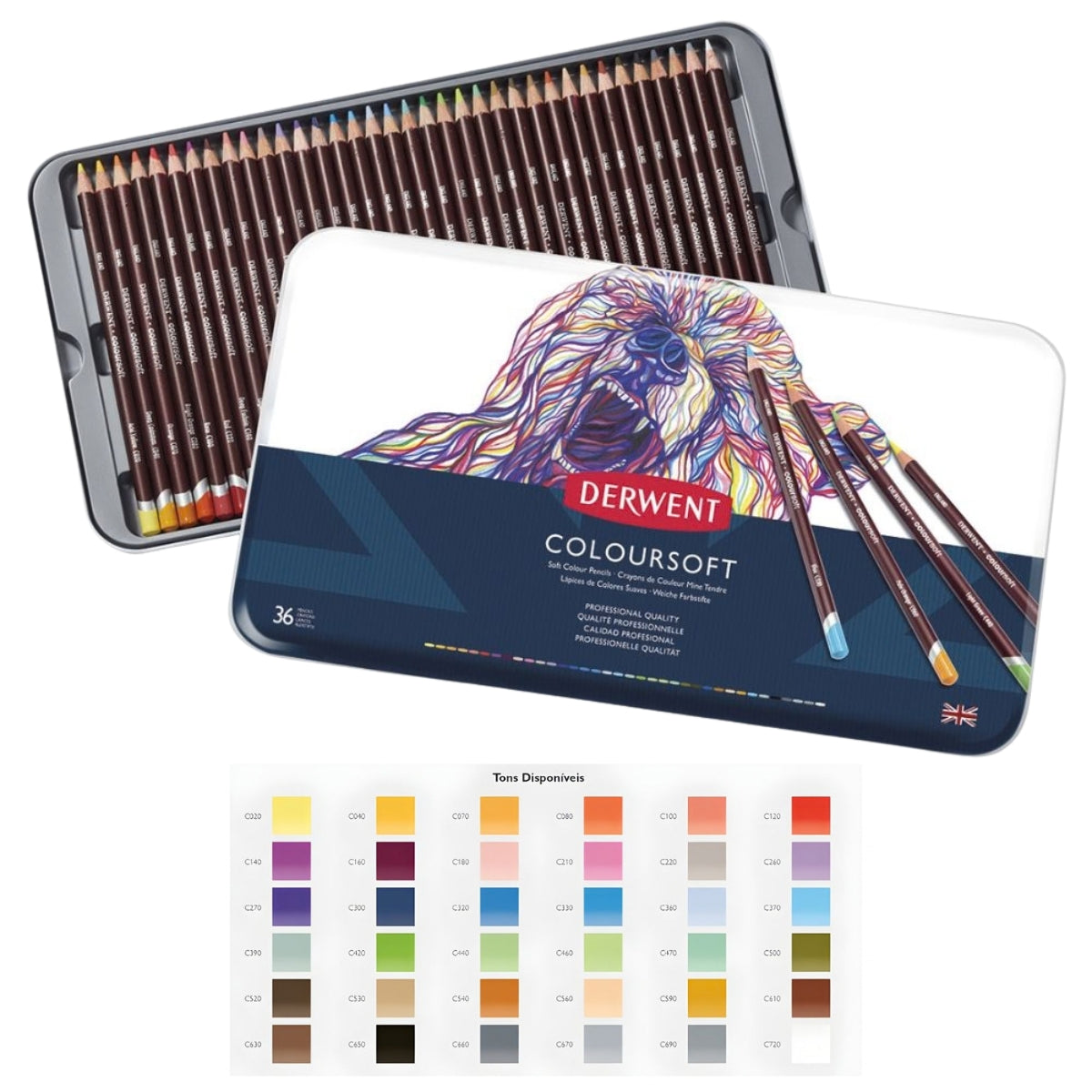 Estojo Lápis de Cor Permanente Coloursoft - Derwent