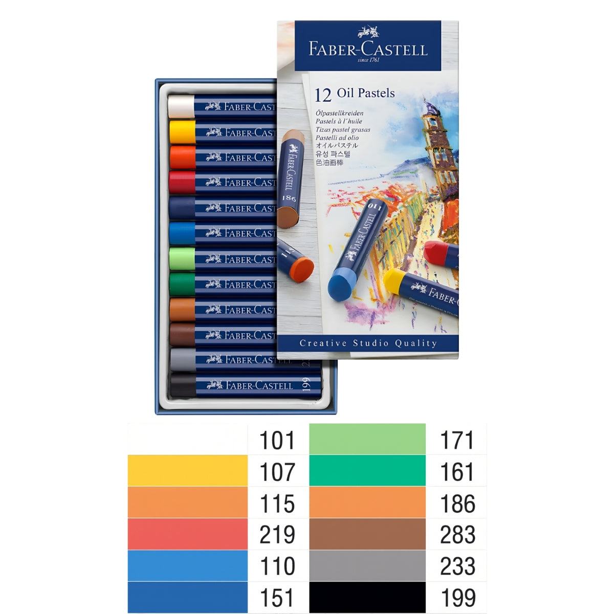 Estojo Giz Pastel Oleoso Creative Studio - Faber-Castell