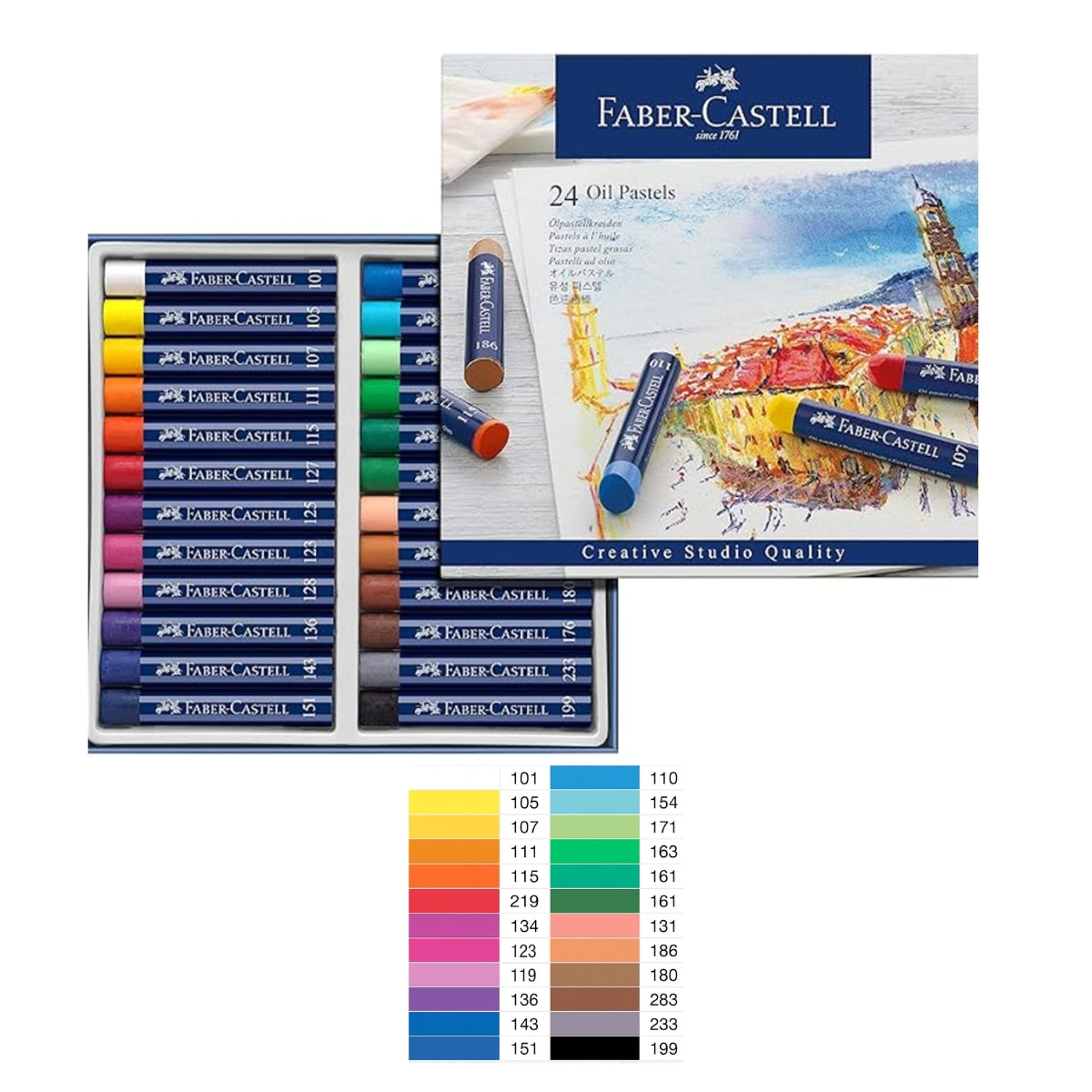 Estojo Giz Pastel Oleoso Creative Studio - Faber-Castell