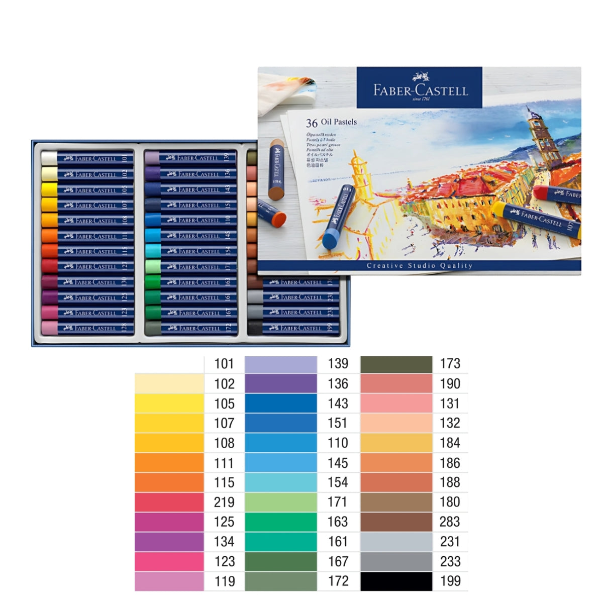 Estojo Giz Pastel Oleoso Creative Studio - Faber-Castell