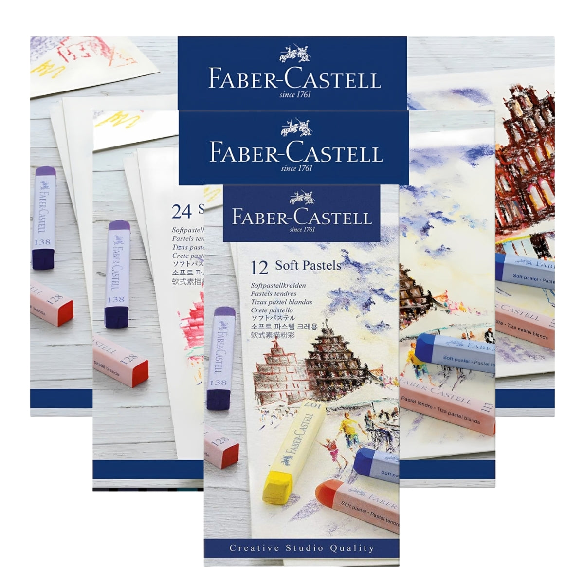 Estojo Giz Pastel Seco Longo Creative Studio - Faber-Castell