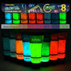 Kit de Tinta Acrílica Brilha no Escuro 8 Cores 21ml - Phoenix Aureou