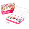 Estojo de Aquarela Floral 18 Meias Pastilhas com Pincel - Phoenix