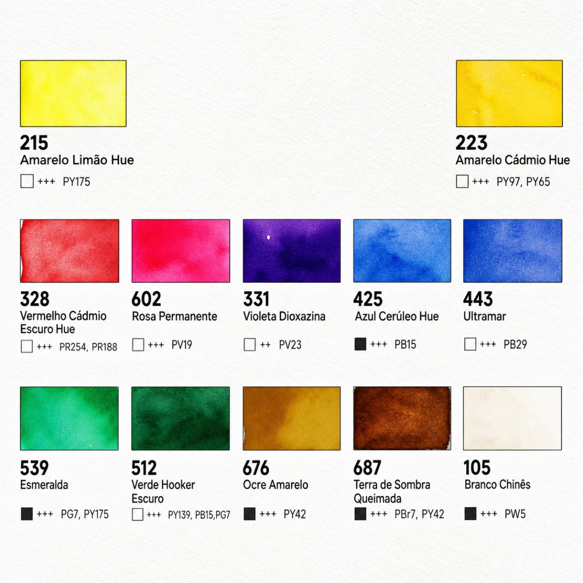 Estojo de Aquarela Pocket Set 12 Meias Pastilhas - Phoenix
