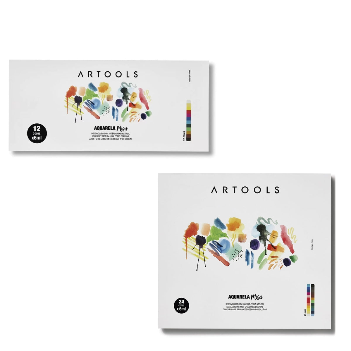 Estojo Tinta Aquarela Misci em Bisnagas de 6ml - Artools