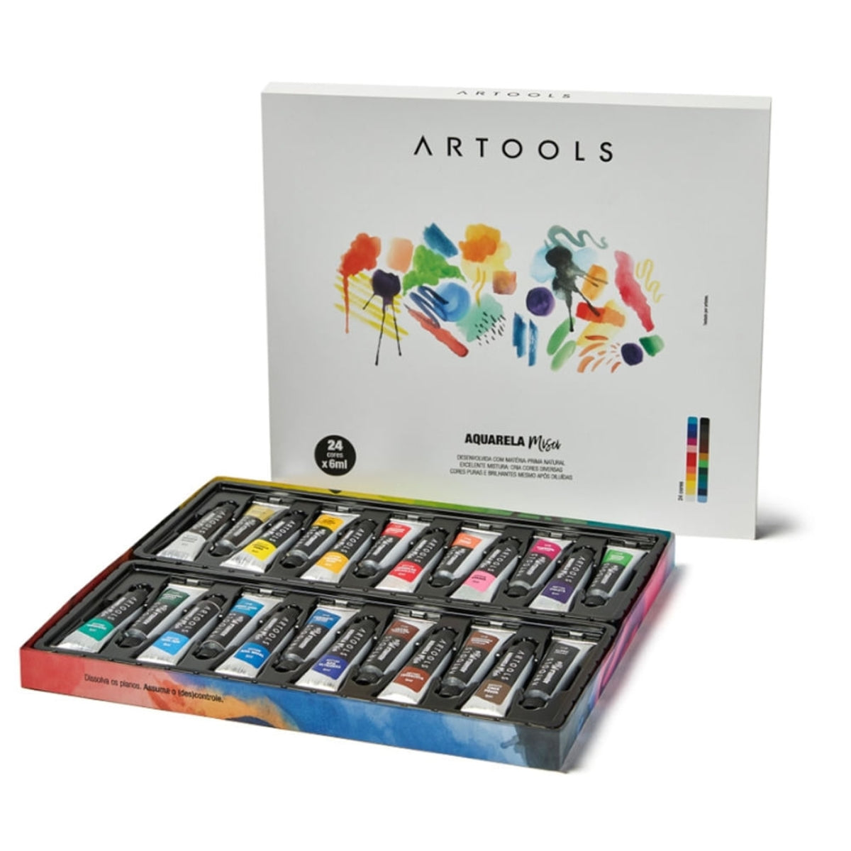 Estojo Tinta Aquarela Misci em Bisnagas de 6ml - Artools