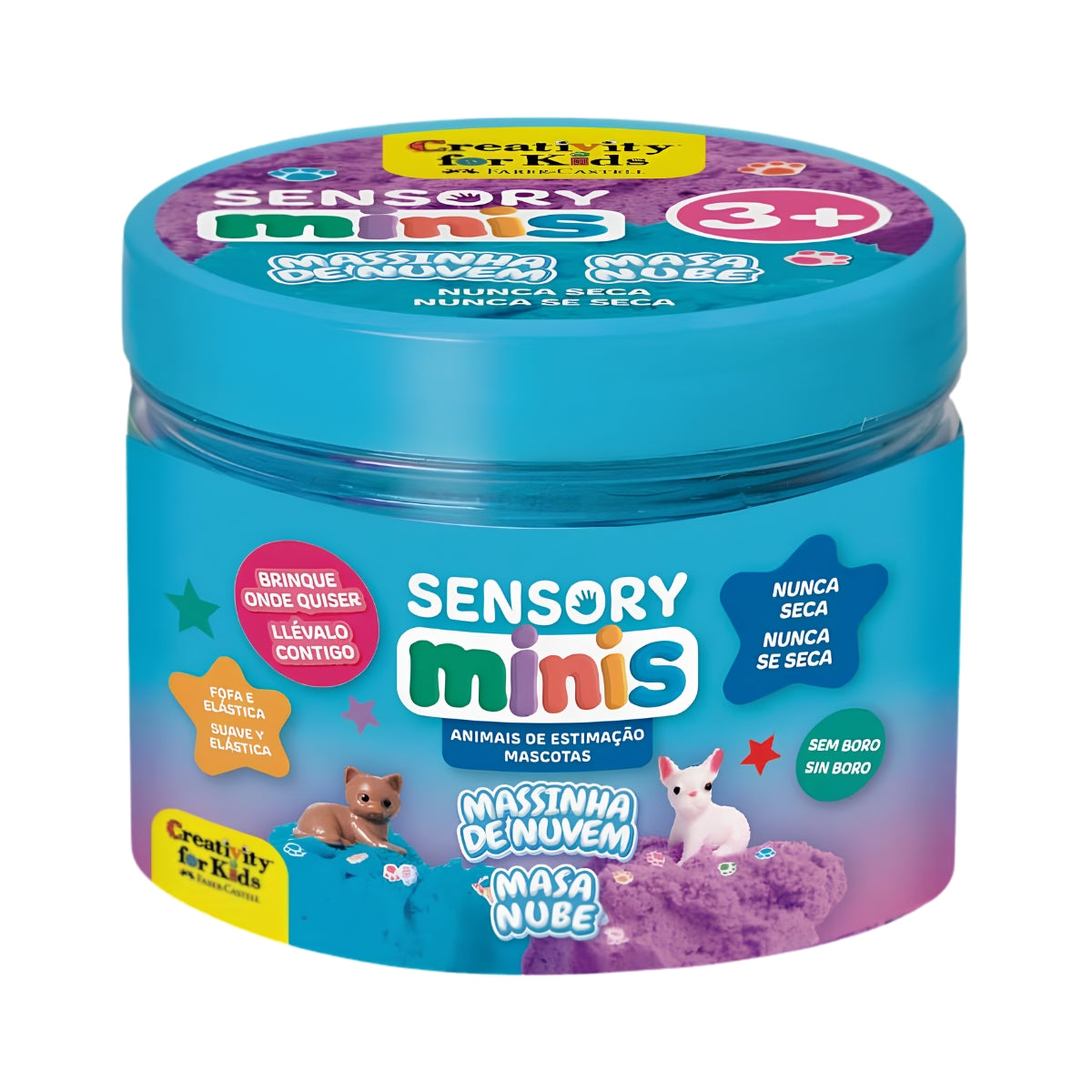 Kit Sensorial Mini Pets com Massinha de Nuvem Creativity For Kids 6524900 - Faber-castell