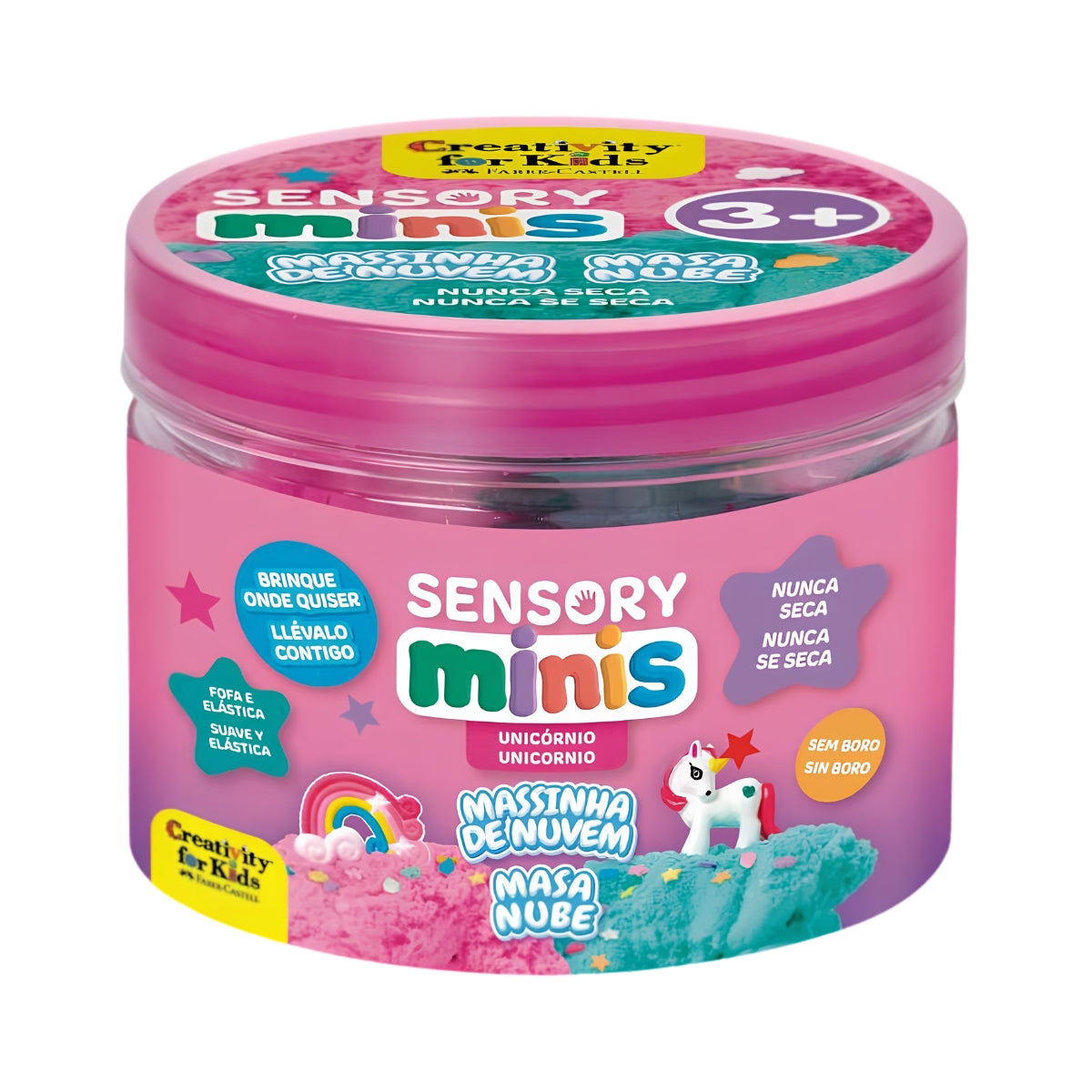 Kit Sensorial Mini Unicórnio com Massinha de Nuvem Creativity For Kids 6525900 - Faber-castell