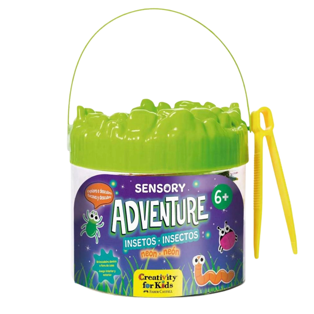 Kit Sensorial Adventure Insetos Neon com Balde Creativity For Kids 6544900 - Faber-castell
