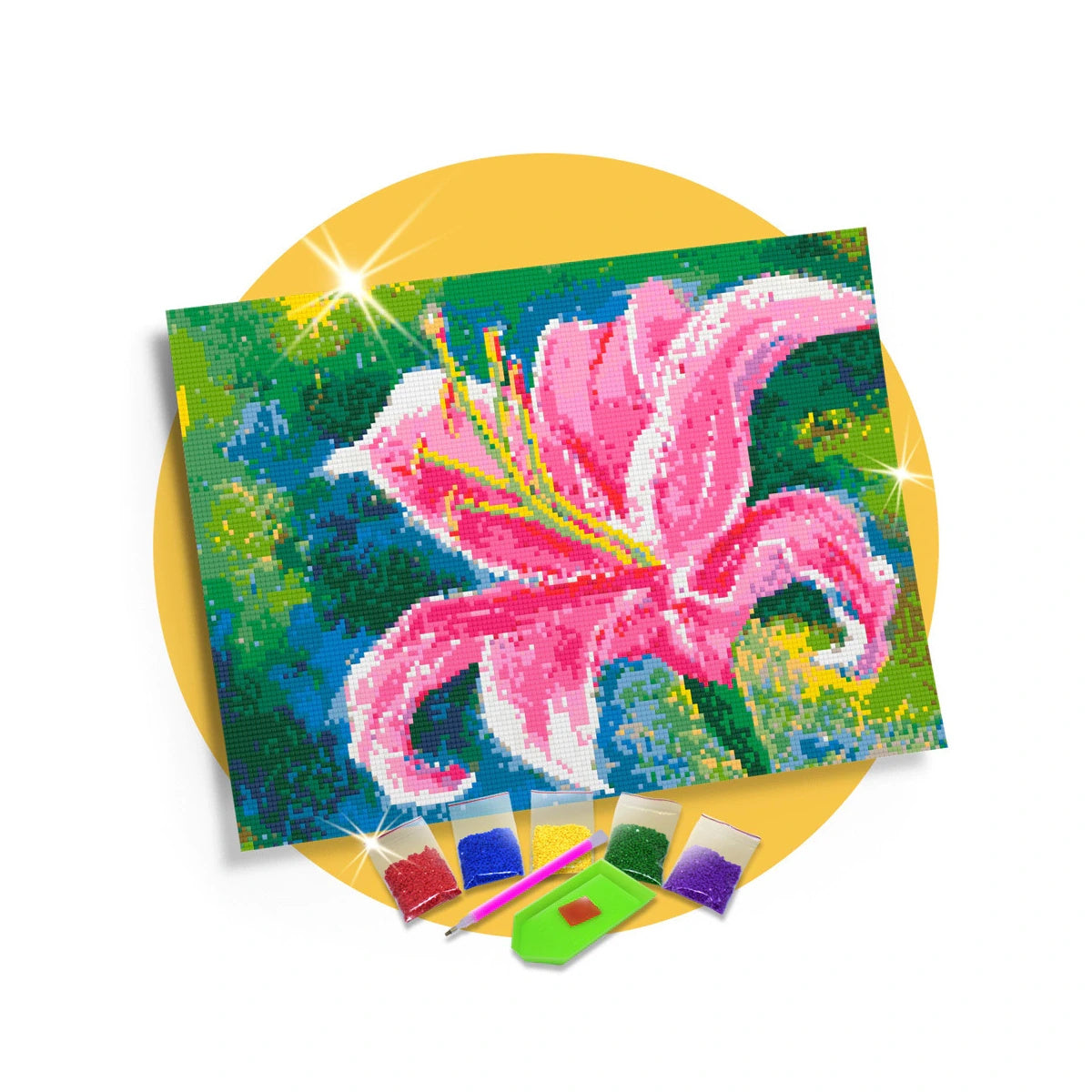 231557-kit-de-pintura-com-diamante-42x30cm-lirio-rosa-609660